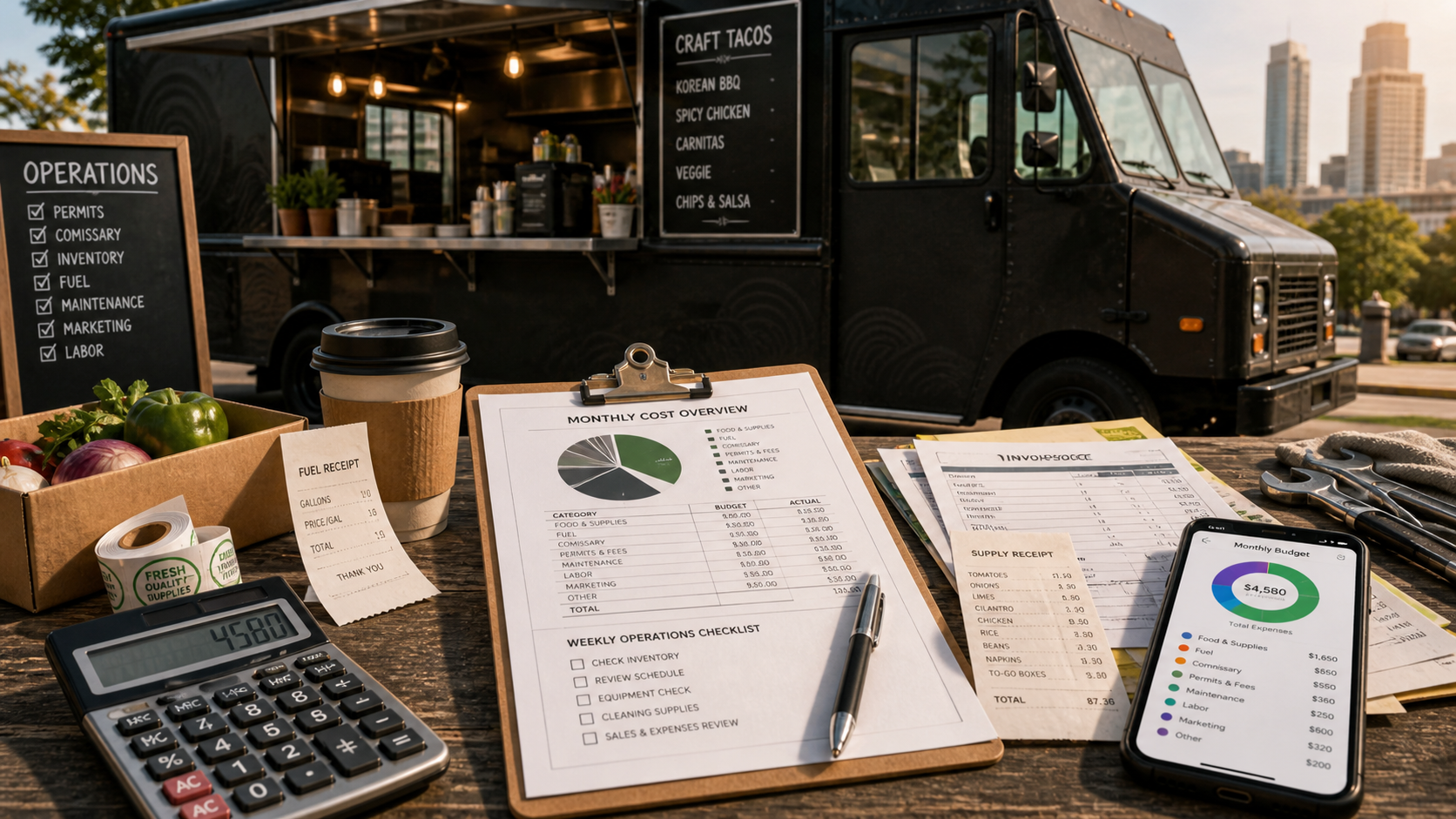 Food truck operations and business costs